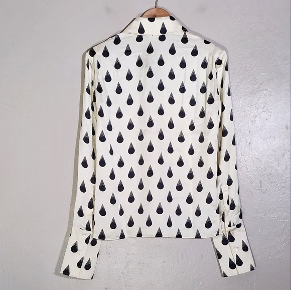 H&M Studio Cream and Black Teardrop Blouse - Picture 4 of 6